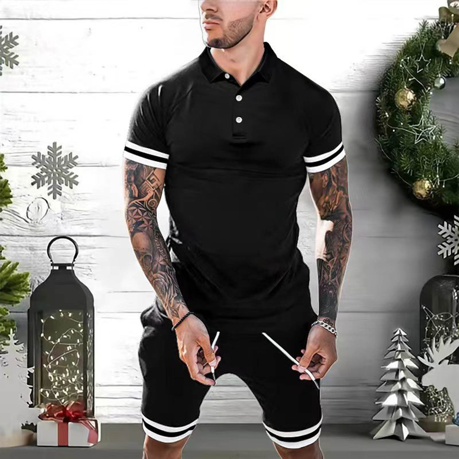 Ensemble short de fitness pour homme
